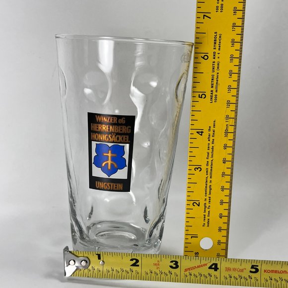 Weinwelt Herrenber German Weingut Wine Tasting Clear Glass Dimpled 0.5 Liter - Picture 11 of 12